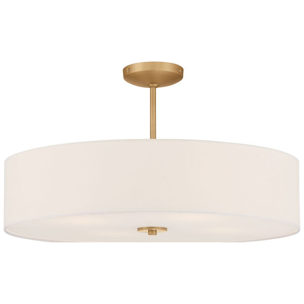 Mid Town Brass-Antique and Satin Four-Light LED Pendant, image 1
