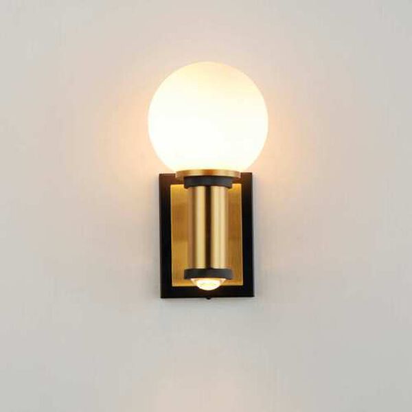 San Simeon Black Natural Aged Brass Two-Light LED Wall Sconce, image 3