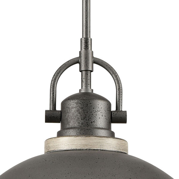 North Shore Iron and Palisade Gray One-Light Outdoor Pendant, image 3