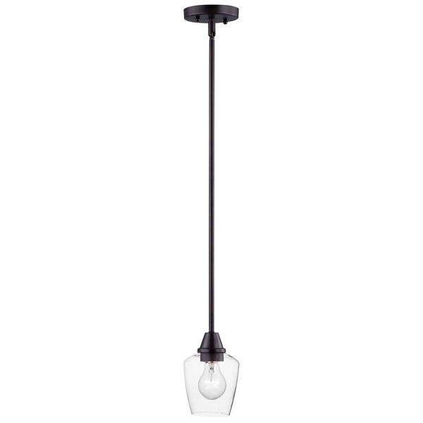 Goblet Black and Satin Nickel Five Inch LED Mini Pendant, image 1