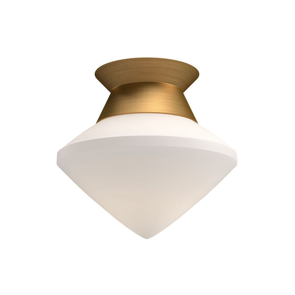 Nora One-Light Semi-Flush Mount with Opal Glass, image 1