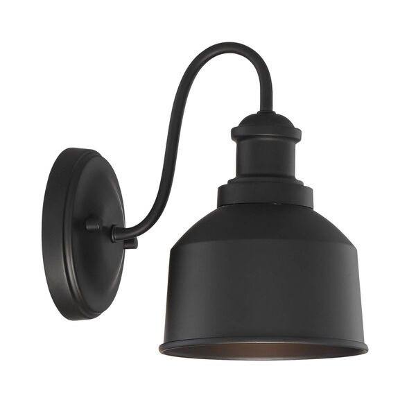 Lex Matte Black Six-Inch One-Light Outdoor Wall Sconce, image 3