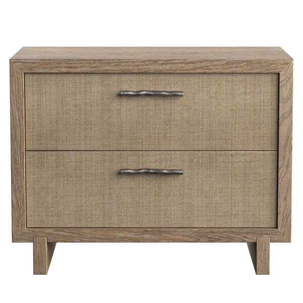 Casa Paros Light Playa Nightstand with Woven Drawer Fronts, image 1