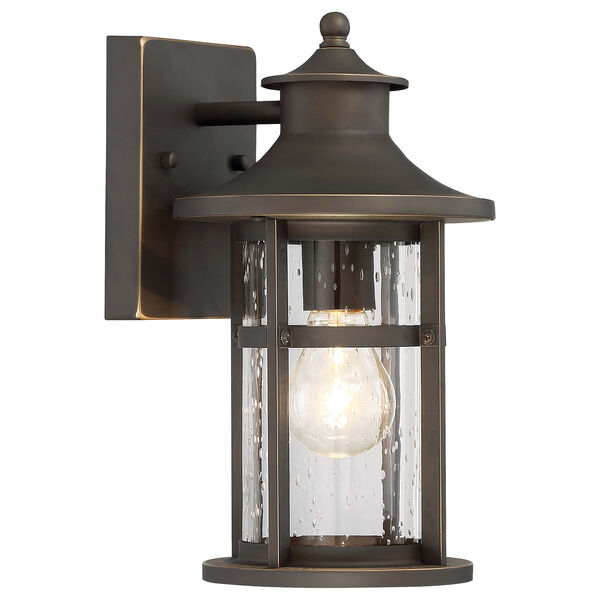 Highland Ridge Oil Rubbed Bronze 7-Inch One-Light Outdoor Wall Lamp, image 1