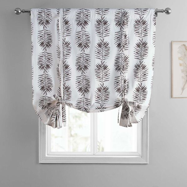 Sago Nut Brown Printed Cotton Tie-Up Window Shade Single Panel, image 3