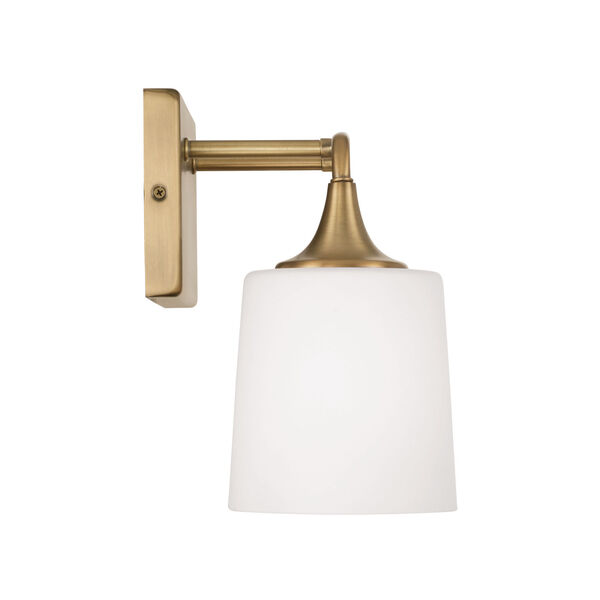 Presley Aged Brass Two-Light Bath Vanity with Soft White Glass, image 5