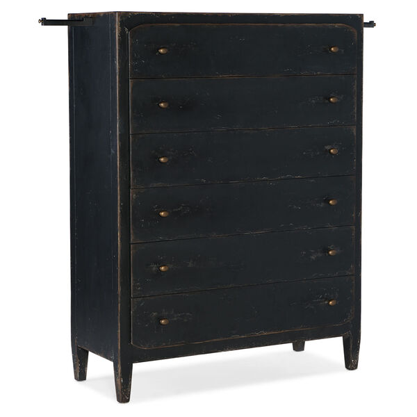 Ciao Bella Black 45-Inch Six-Drawer Chest, image 2