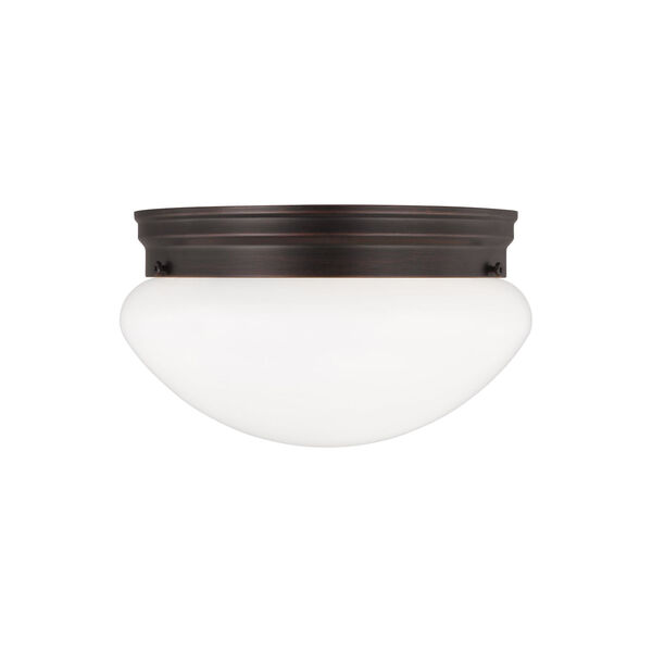 Webster Bronze Two-Light Ceiling Flush Mount without Bulbs, image 1