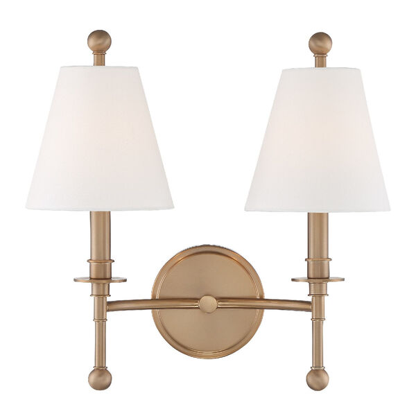 Riverdale Aged Brass 15-Inch Two-Light Wall Sconce, image 2