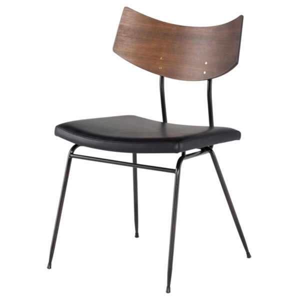 Soli Walnut and Black Dining Chair, image 1