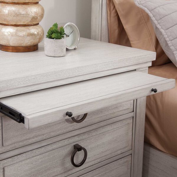 Salter Path Oyster White Wire Brushed Three Drawer Nightstand, image 4