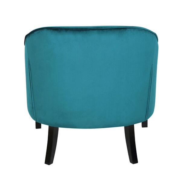 Sofia Black and Emerald Green Velvet Accent Chair, image 4