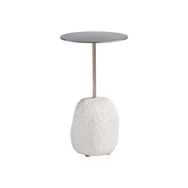 Trianon Silver and White Accent Table, image 1