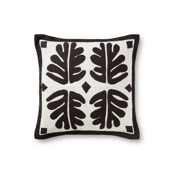 Black and White 18 In. x 18 In. Throw Pillow, image 1