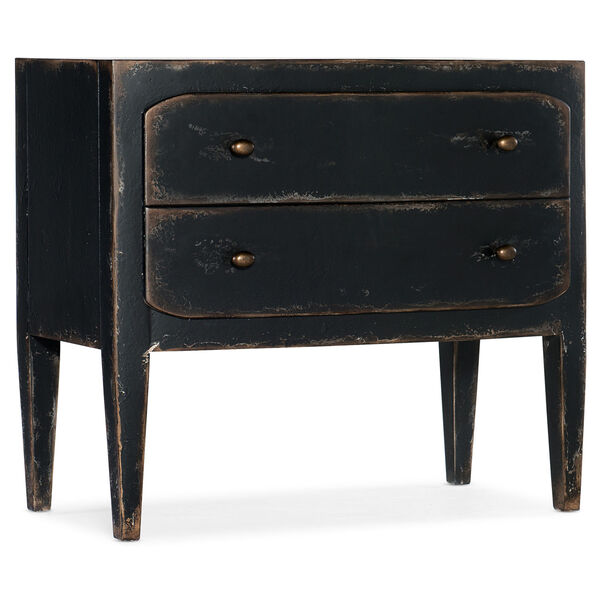Ciao Bella Black 34-Inch Two-Drawer Nightstand, image 1