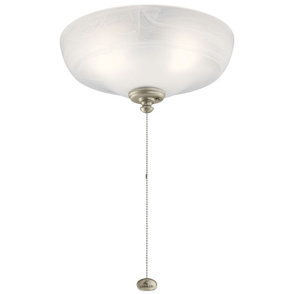 Multicolor 13-Inch Three-Light LED Alabaster Swirl Fan Light Kit, image 1