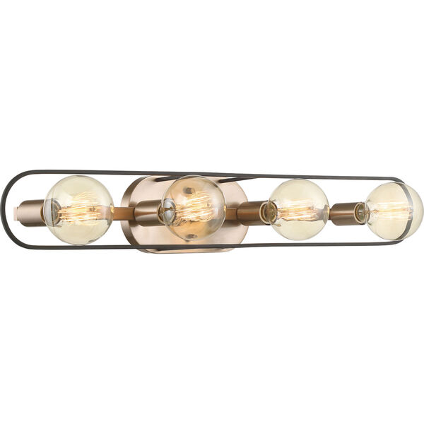 Chassis Brass Four-Light Vanity, image 1