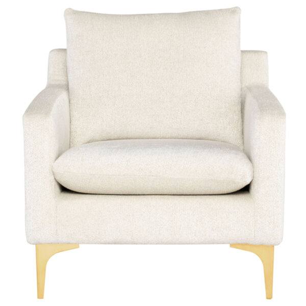 Anders Off White and Gold Occasional Chair, image 2