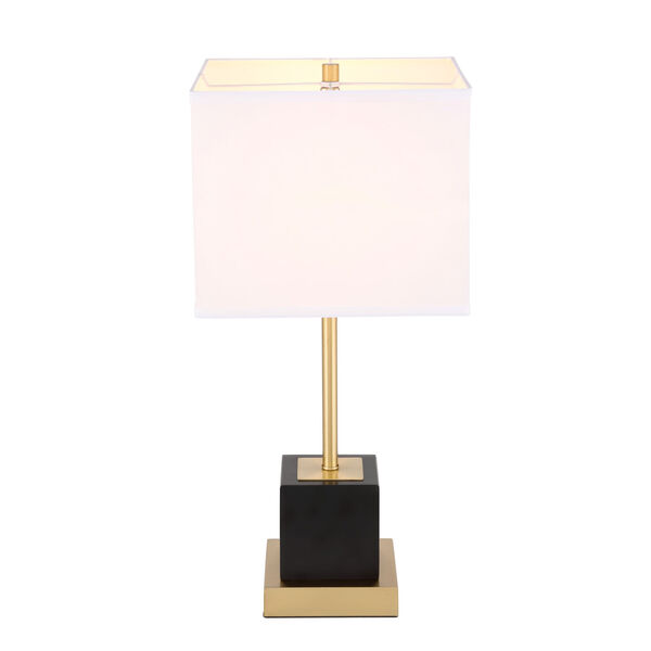 Lana Brushed Brass and Black 12-Inch One-Light Table Lamp, image 6