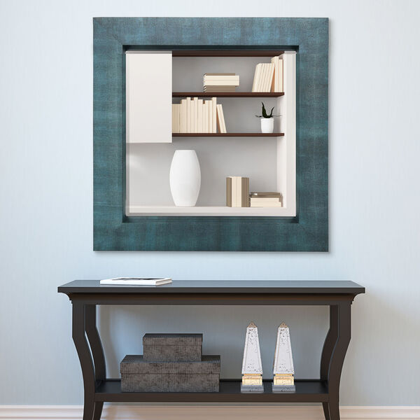 Shagreen Blue 48 x 48-Inch Beveled Wall Mirror, image 1