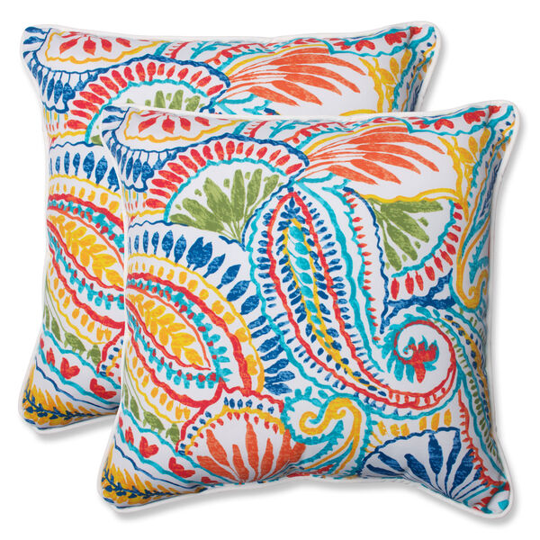 Ummi Multicolor 18.5-Inch Outdoor Throw Pillow, Set of 2, image 1