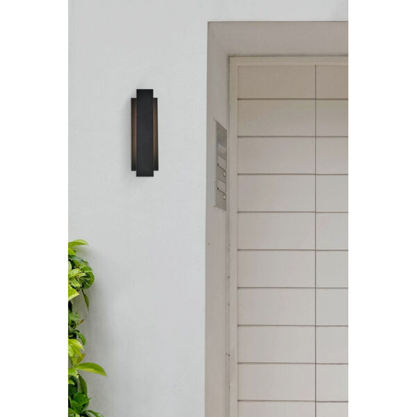 Raine Black 100 Lumens 12-Light LED Outdoor Wall Sconce, image 6