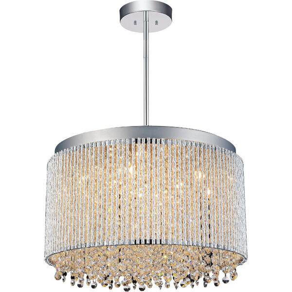 Claire Chrome 10-Light Chandelier with K9 Clear Crystal, image 1