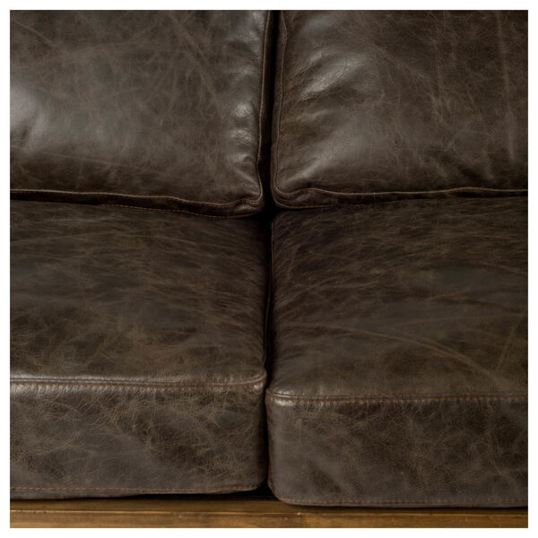 Colburne II Mahogany Leather Three Seather Sofa, image 5