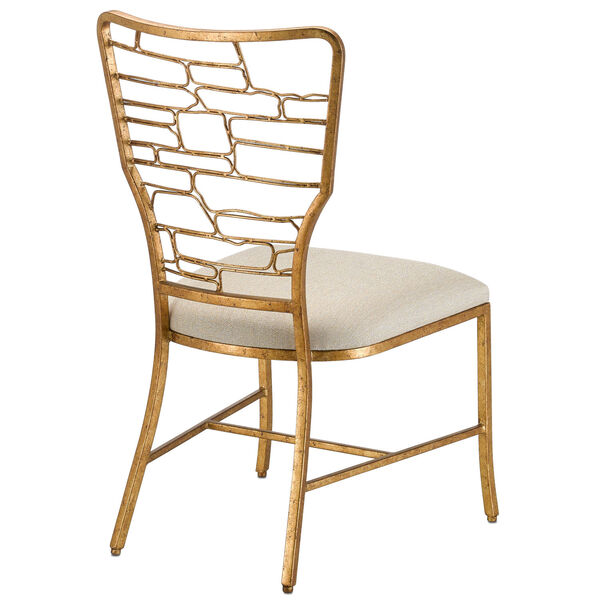Vinton Sand and Guilt Bronze Side Chair, image 4