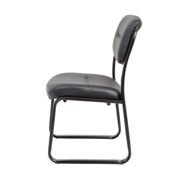 Boss Leather Sled Base Side Chair, image 7