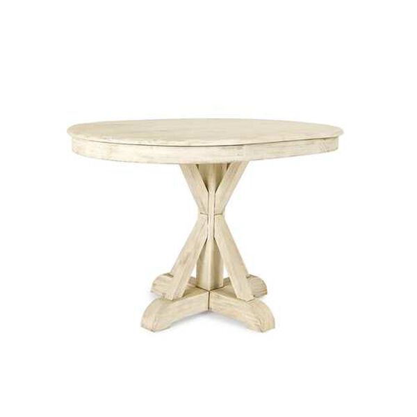 Kenna Ivory Sun-Bleached 47-Inch Pine Oval Dining Table, image 2