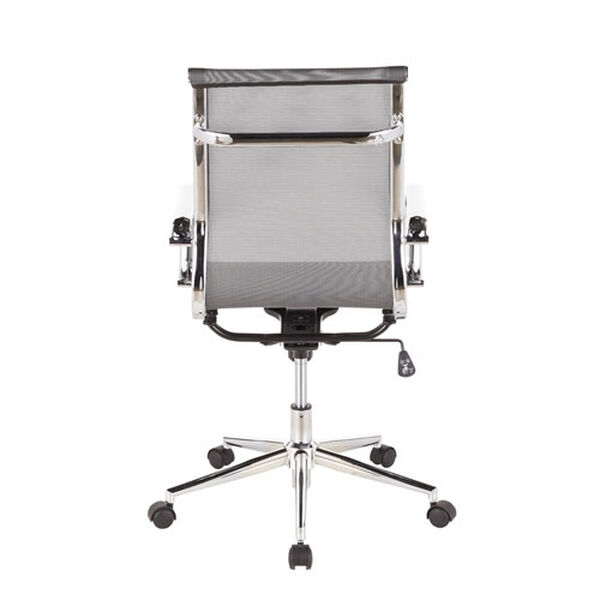 Mirage Chrome and Silver Mesh Office Chair, image 3