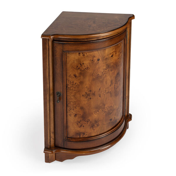 Masterpiece Olive Ash Burl Corner Cabinet, image 3