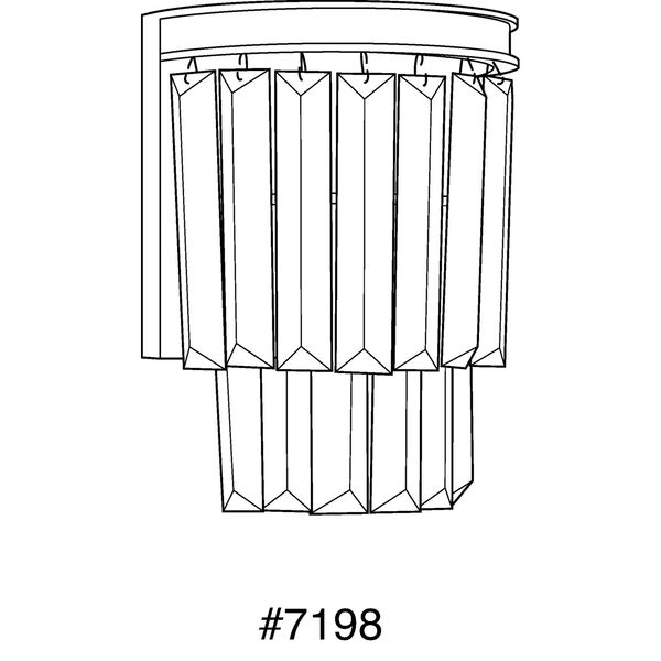 P7198-134: Glimmer Silver Ridge Two-Light Wall Sconce, image 3