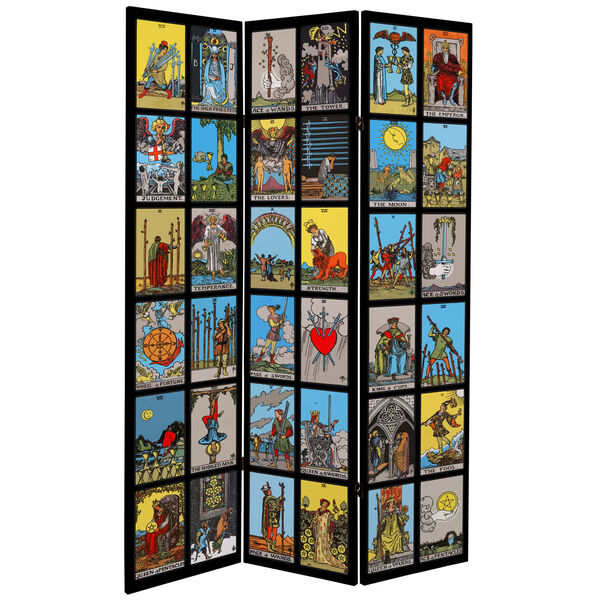 6-Foot Tall Double Sided Rider-Waite Tarot Canvas Room Divider, image 3