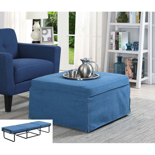 Designs4Comfort Blue Folding Bed Ottoman, image 1
