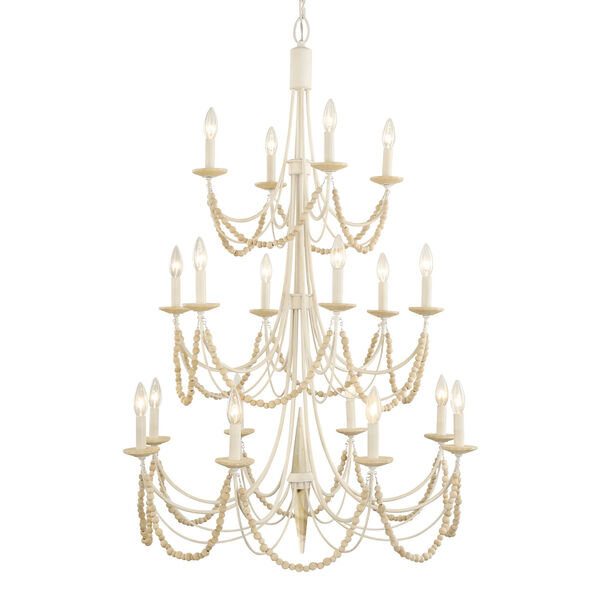 Brentwood Country White 18-Light 3 Tier Chandelier, image 2