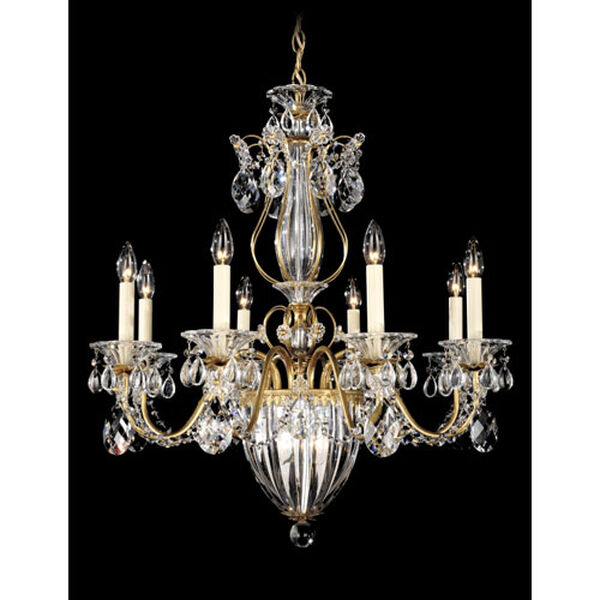 Bagatelle Heirloom Gold 11-Light Clear Heritage Handcut Crystal Chandelier, 26.5W x 29H x 26.5D, image 1