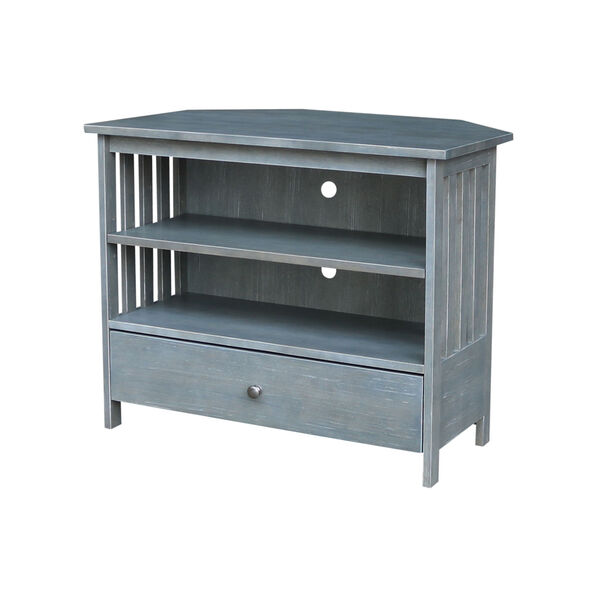 Antique Heathered Gray 35-Inch TV Stand, image 2