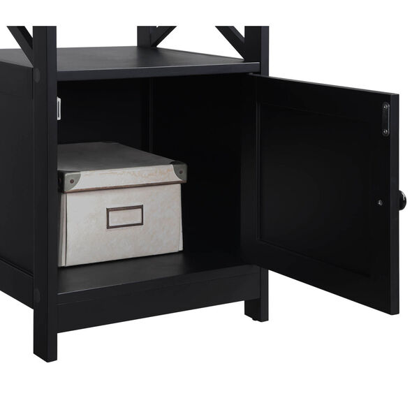Oxford Cherry and Black End Table with Cabinet, image 4