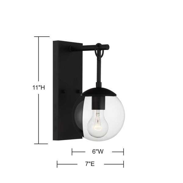 Artemis Black Six-Inch One-Light Outdoor Wall Sconce, image 5