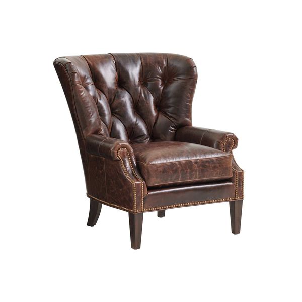 Silverado Walnut Leather Chair, image 1