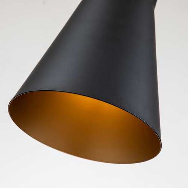 Etoile Matte Black One-Light Mini Pendant with Star, image 3