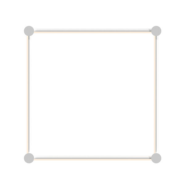 Purolinear 360 Satin White 25-Inch Four-Light Square LED Wall Bar, image 1