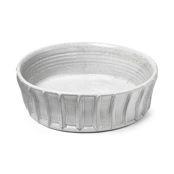 Silone White Ceramic Bowl, image 1