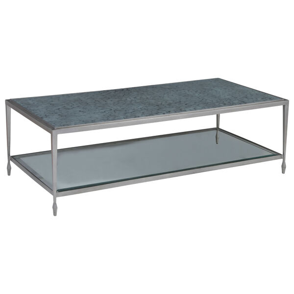 Signature Designs Antique Silver and Soft Gray Sashay Rectangular Cocktail Table, image 1