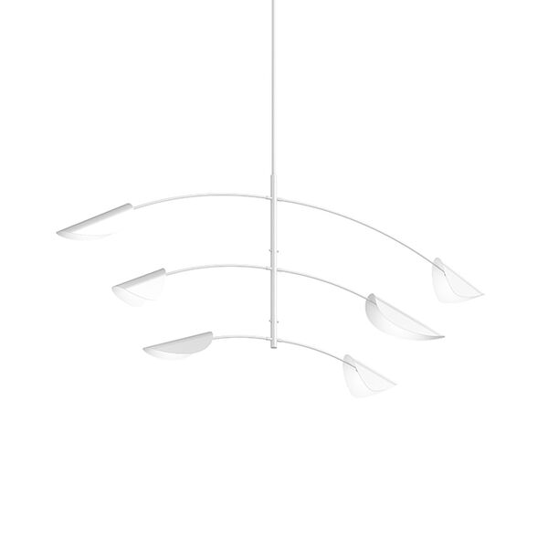 Movile Satin White Six-Light LED Pendant, image 1
