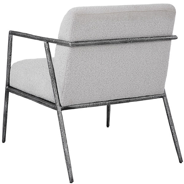 Brisbane Ivory and Distressed Charcoal Accent Chair, image 5