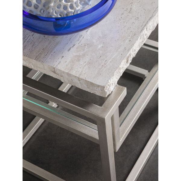 Signature Designs Silver Beige Theo Rectangular End Table, image 2