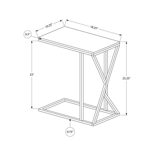 Black Rectangle End Table, image 4
